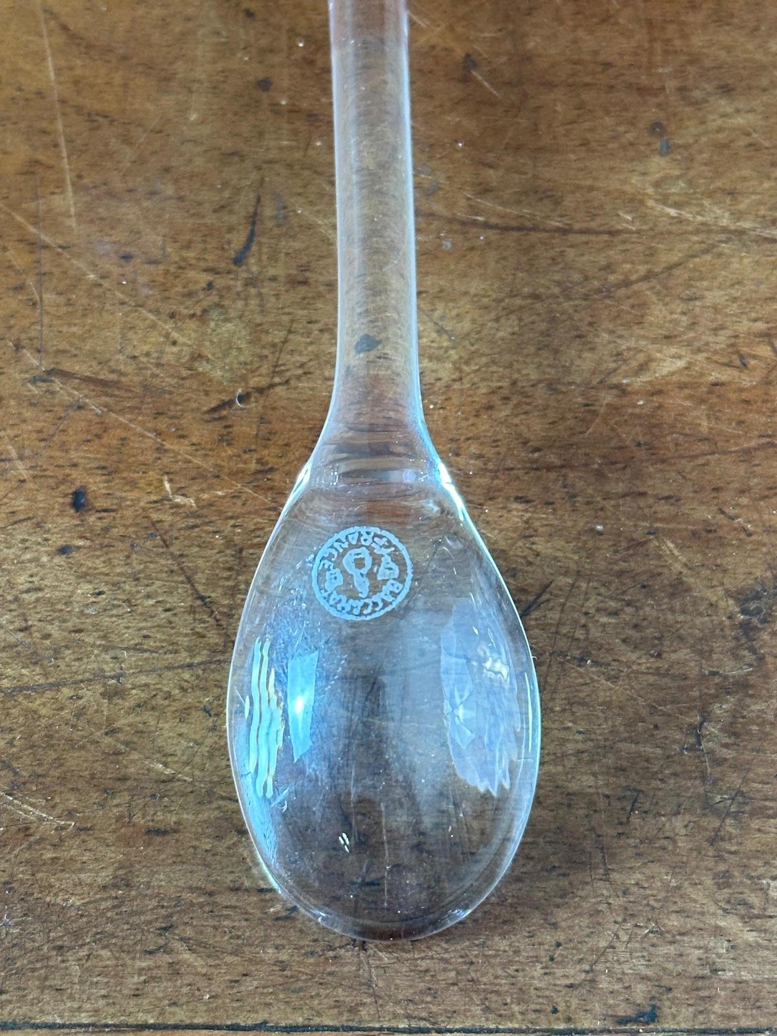 Vasetto e cucchiaio di senape in cristallo Baccarat del XX secolo, anni '30 in vendita 4