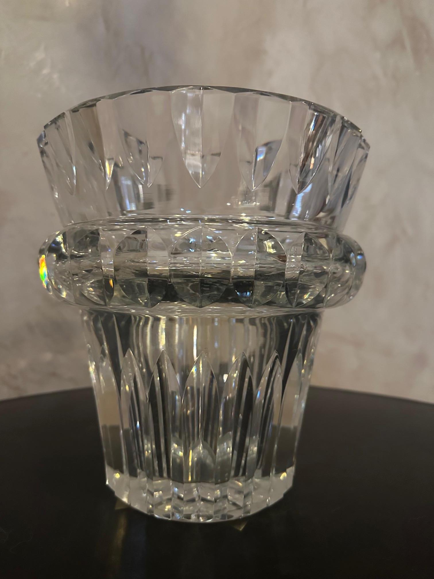 20th century French Baccarat Crystal Vase, 1950s For Sale 1