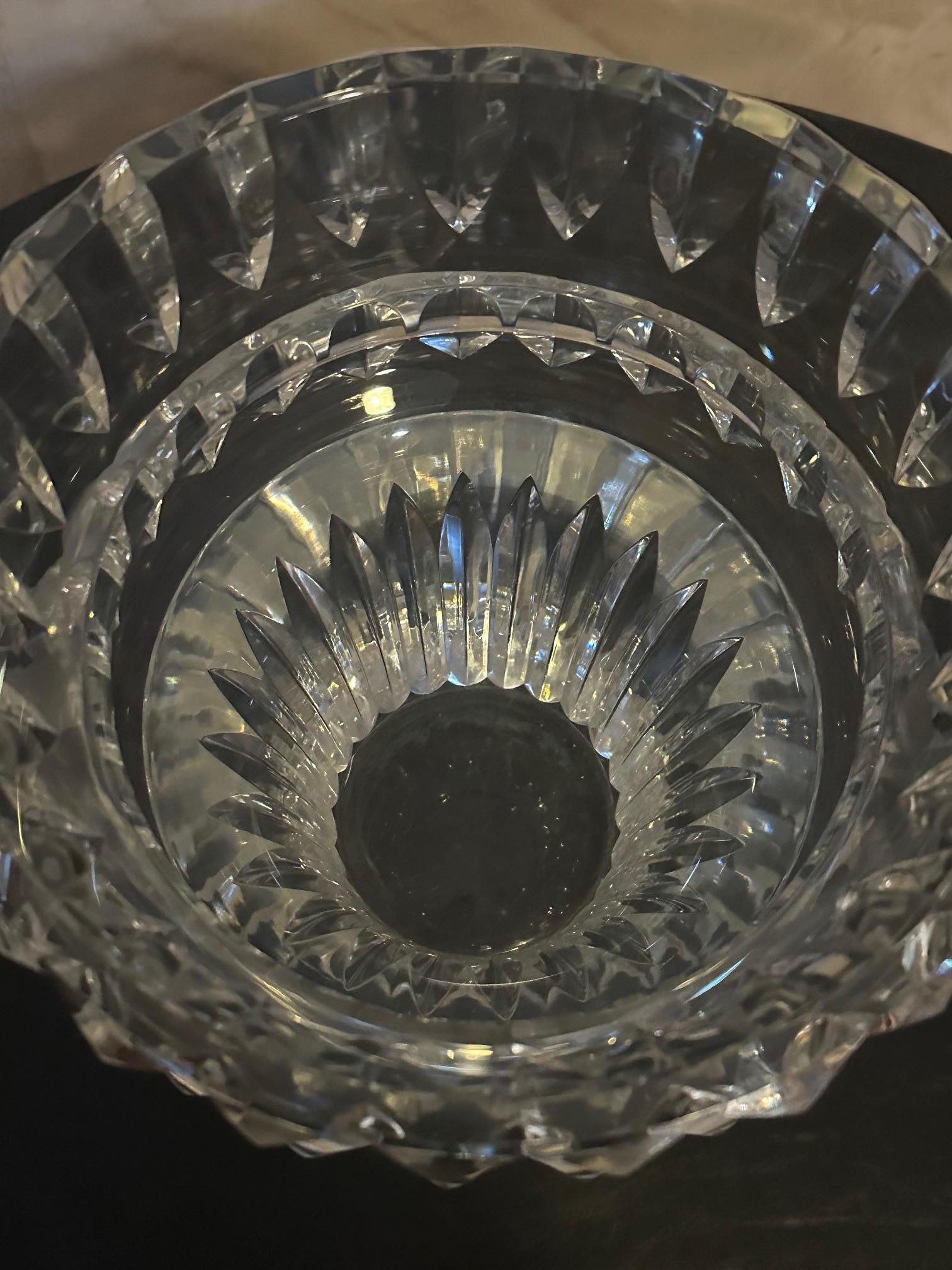 20th century French Baccarat Crystal Vase, 1950s For Sale 3