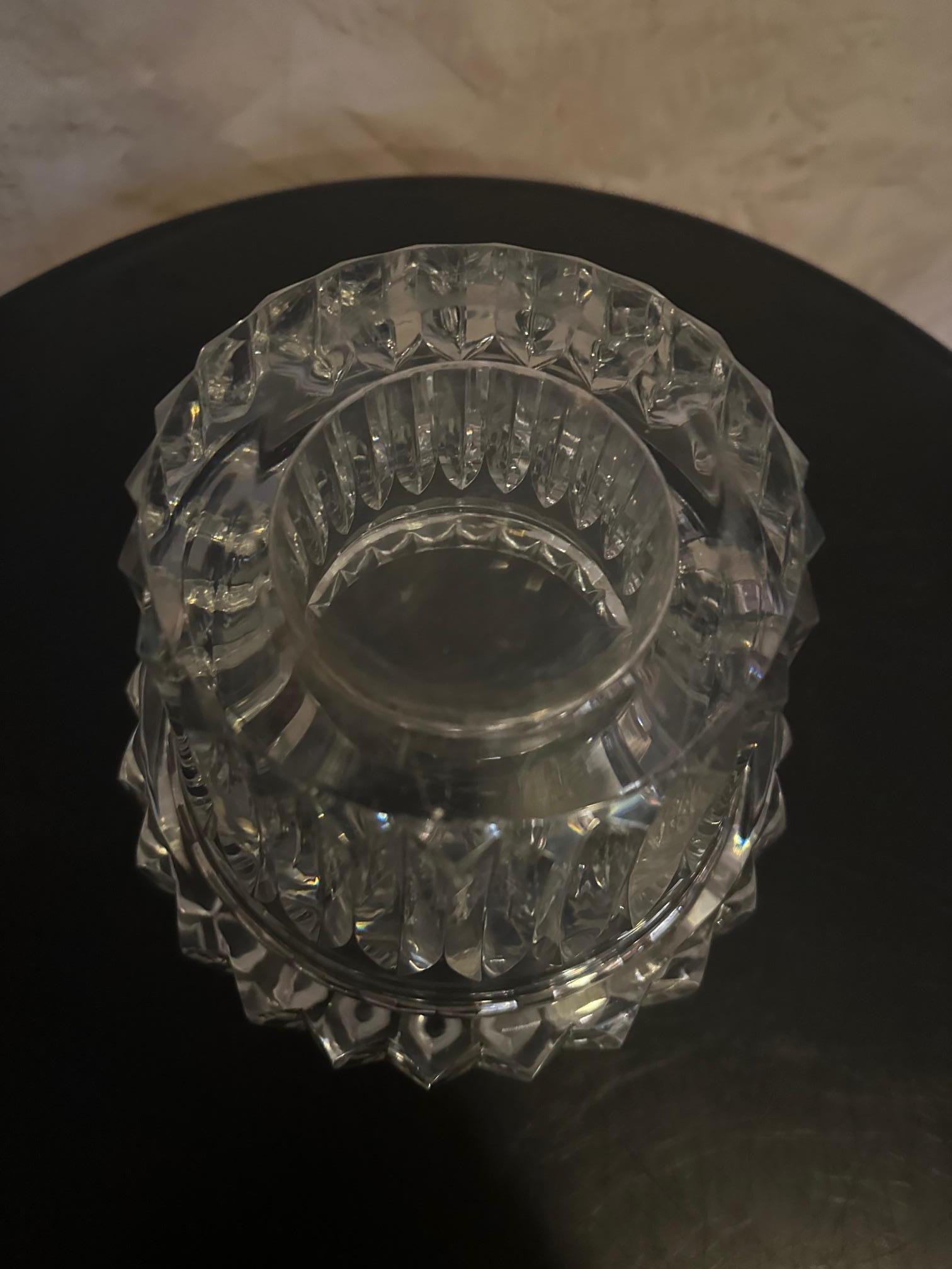 20th century French Baccarat Crystal Vase, 1950s For Sale 4