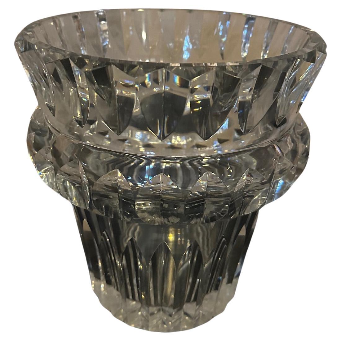 20th century French Baccarat Crystal Vase, 1950s