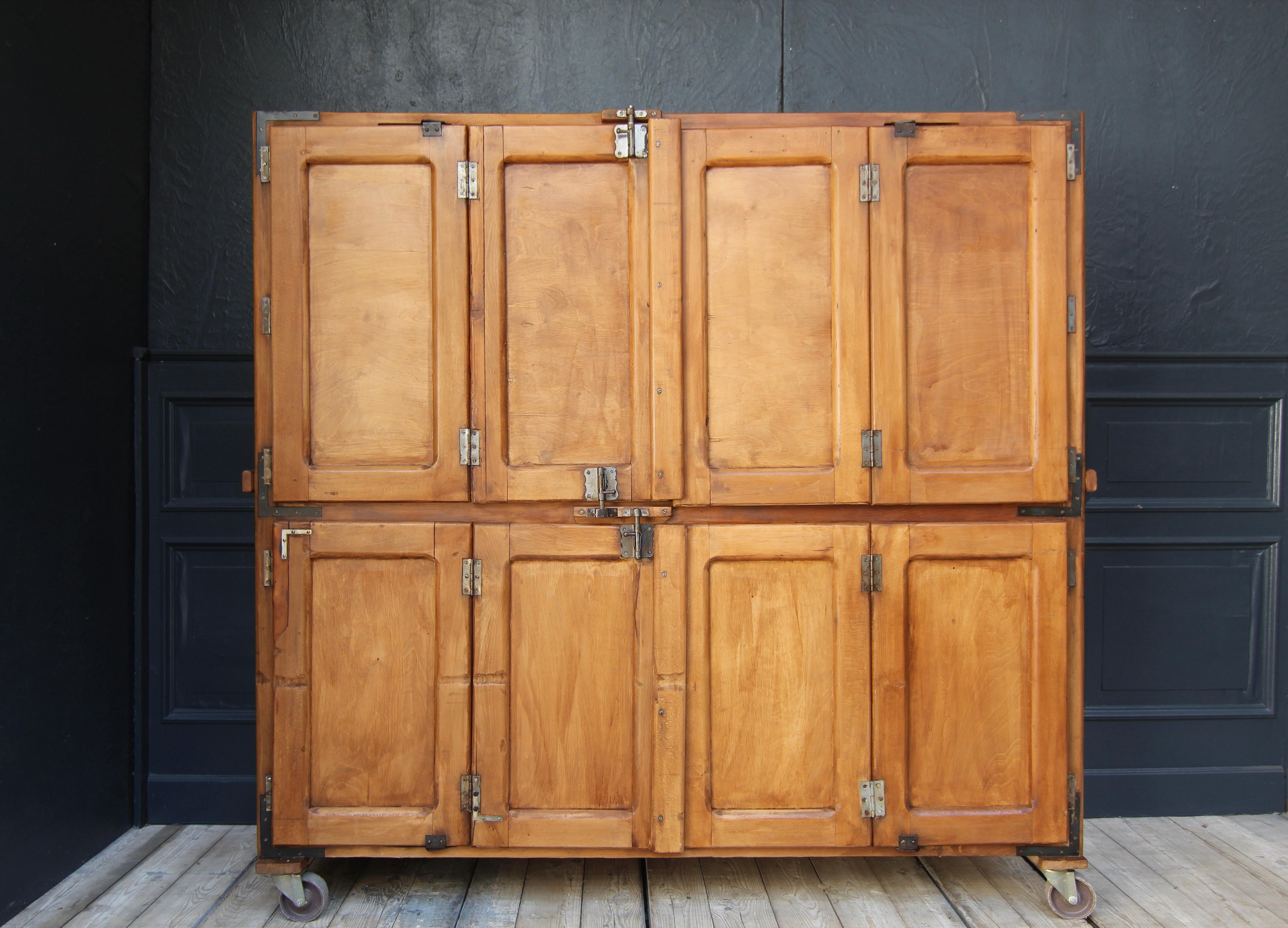 Wood 20th Century French Bakery Cabinet