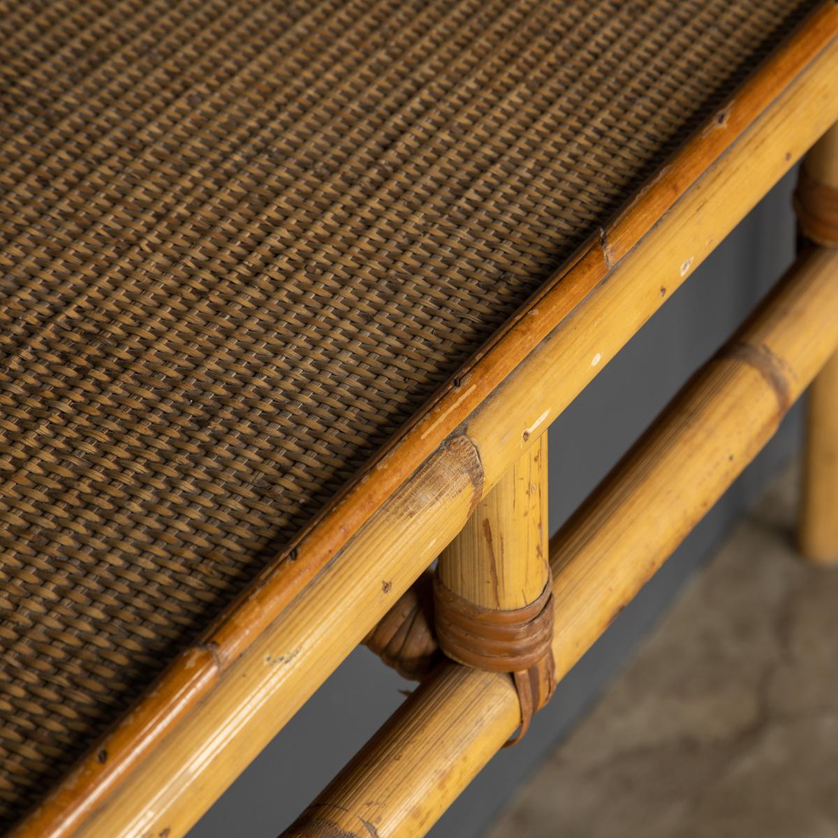 20th Century French Bamboo Rattan Console, c.1970 7