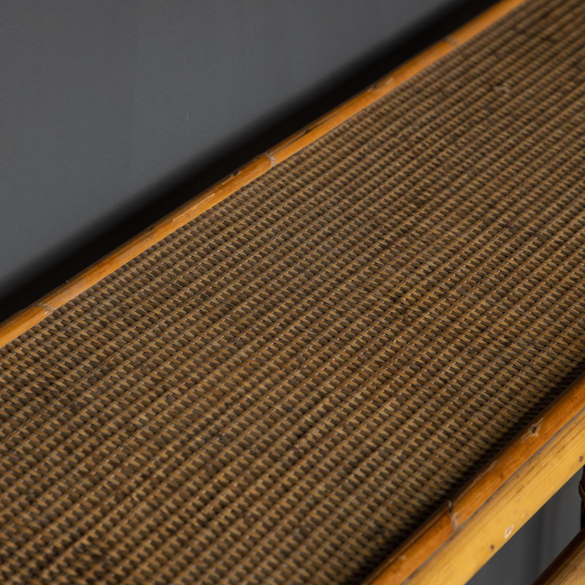 20th Century French Bamboo Rattan Console, c.1970 8