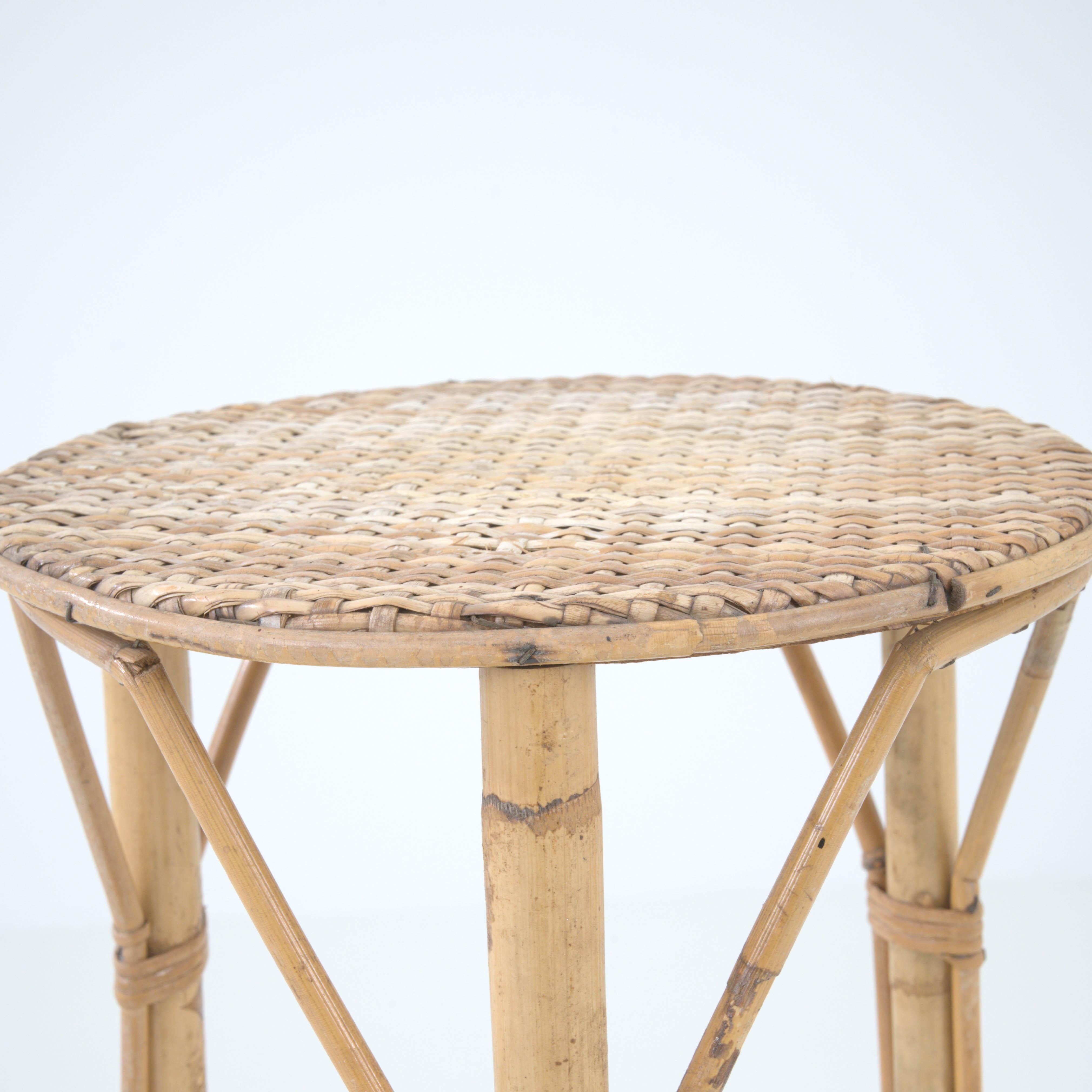 20th Century French Bamboo Side Table  For Sale 5