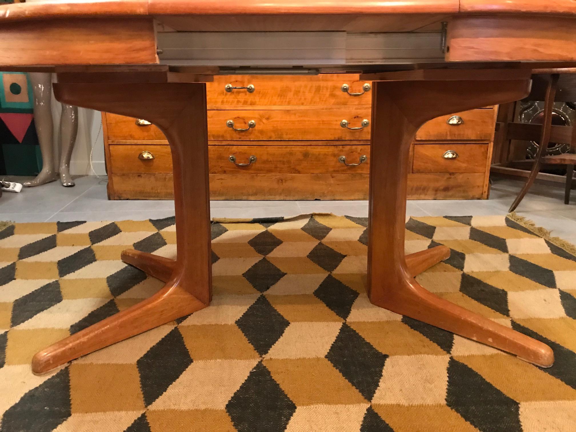 20th Century French Baumann Expandable Table, 1960s 3