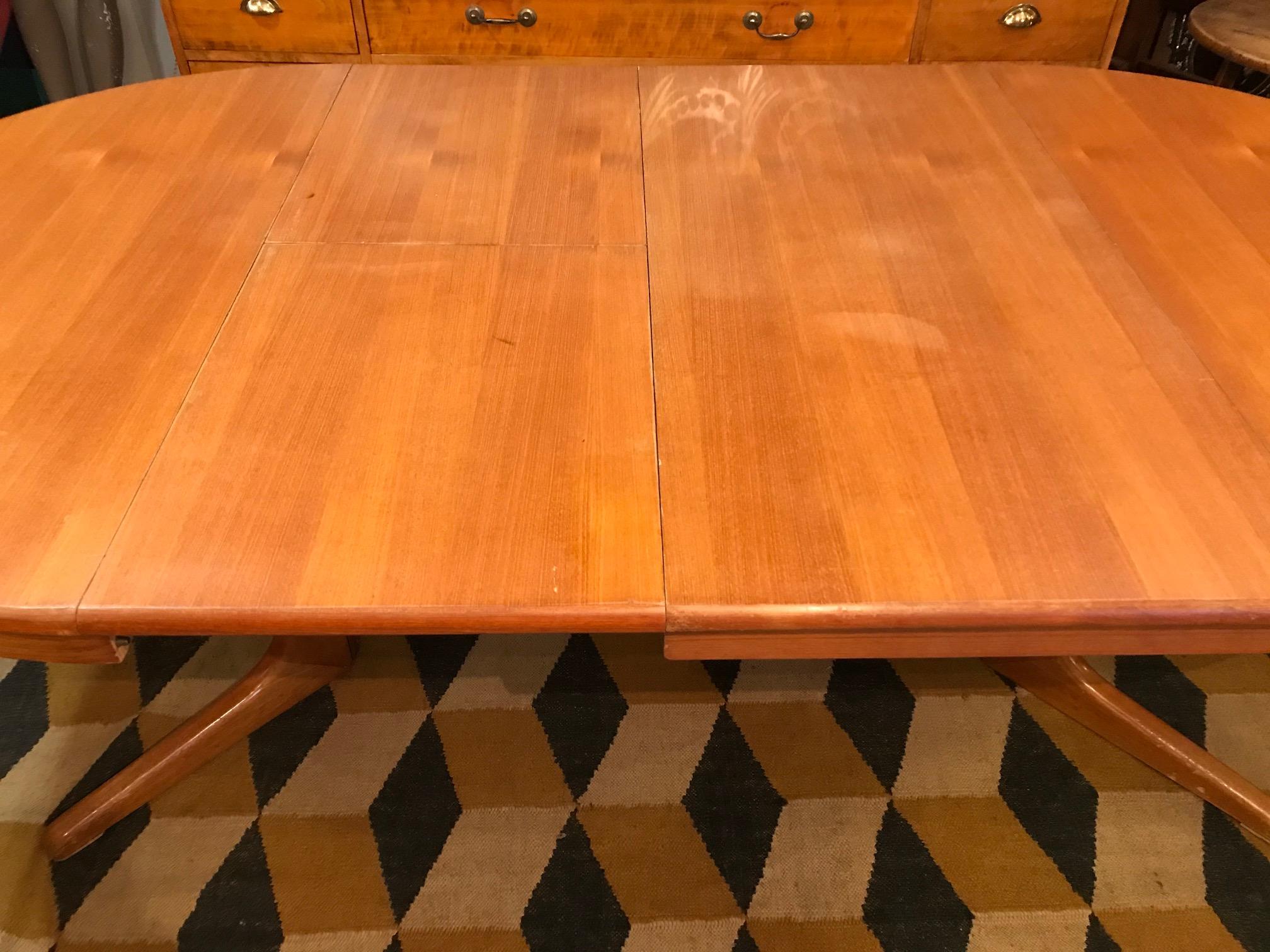 Teak 20th Century French Baumann Expandable Table, 1960s