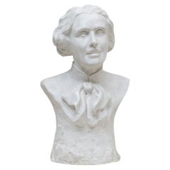 20th Century French Bisque Porcelain Bust of Woman, Antique Serveware