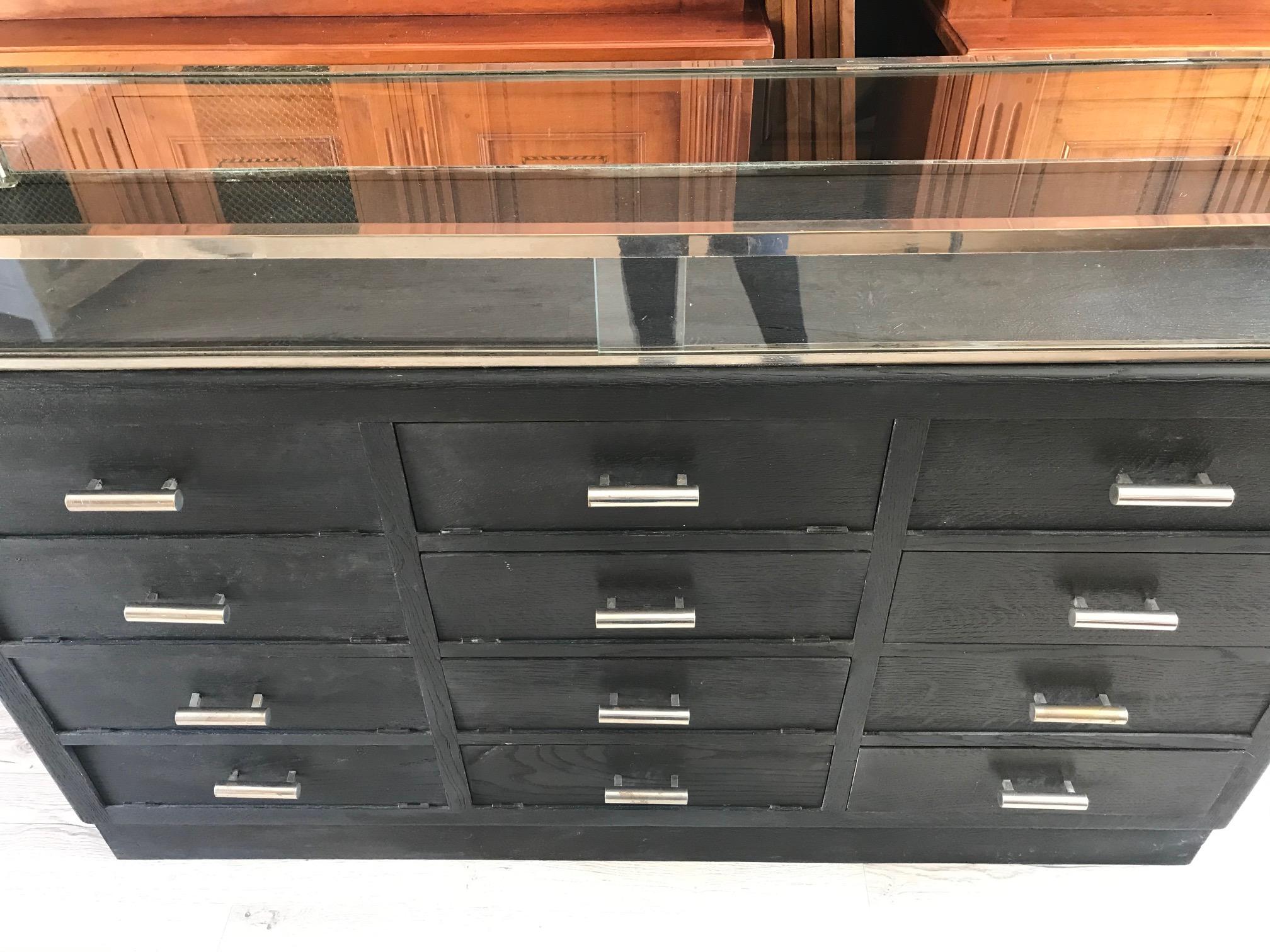 20th Century French Black Painted Chest of Drawer, 1900s 1