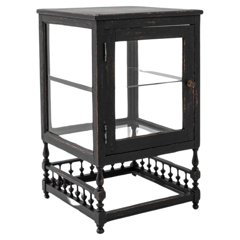 20th Century French Black Patinated Vitrine  For Sale