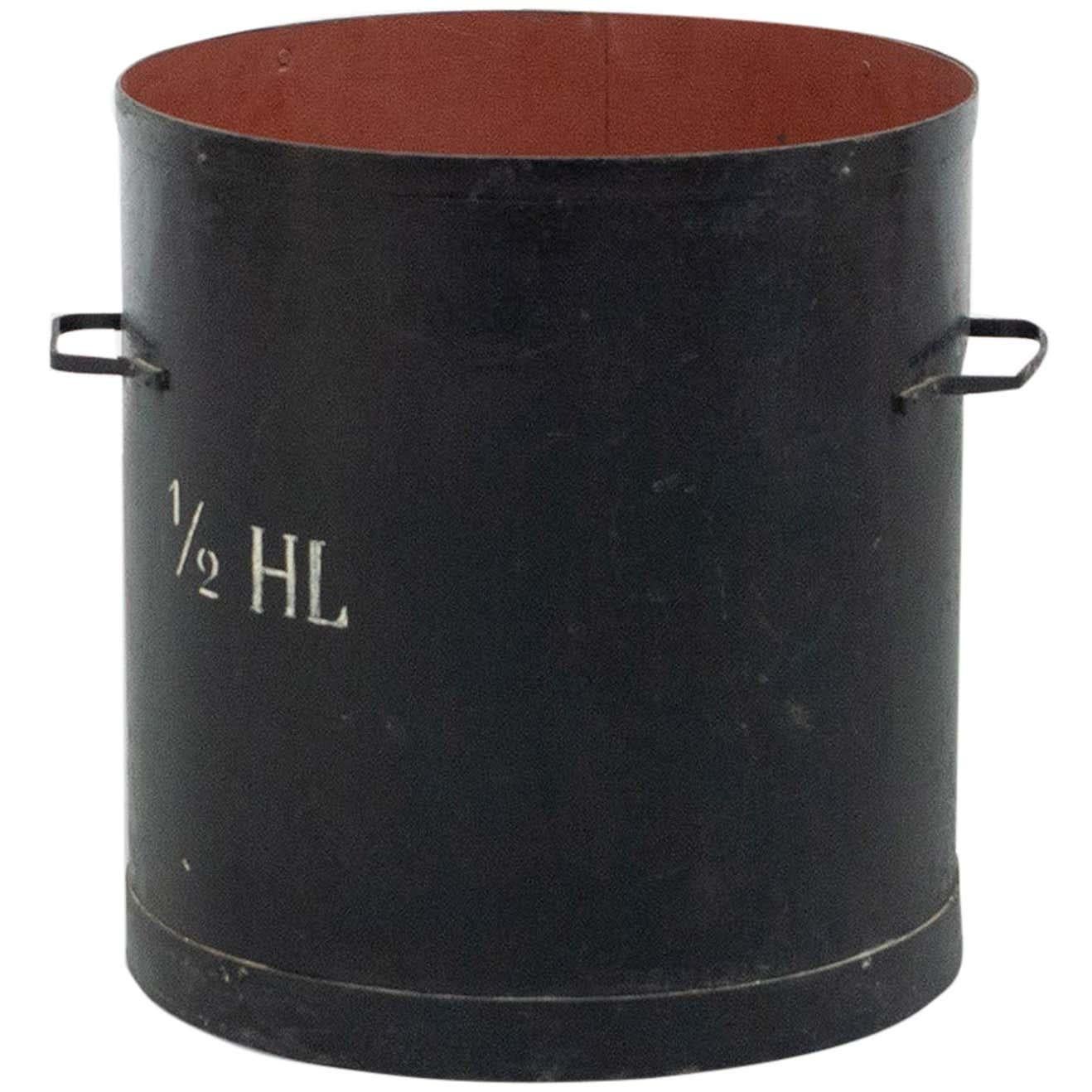 20th Century French Black Vintage Metal Bin For Sale 9