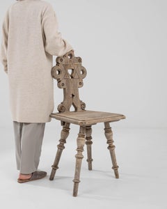 20th Century French Bleached Oak Accent Chair