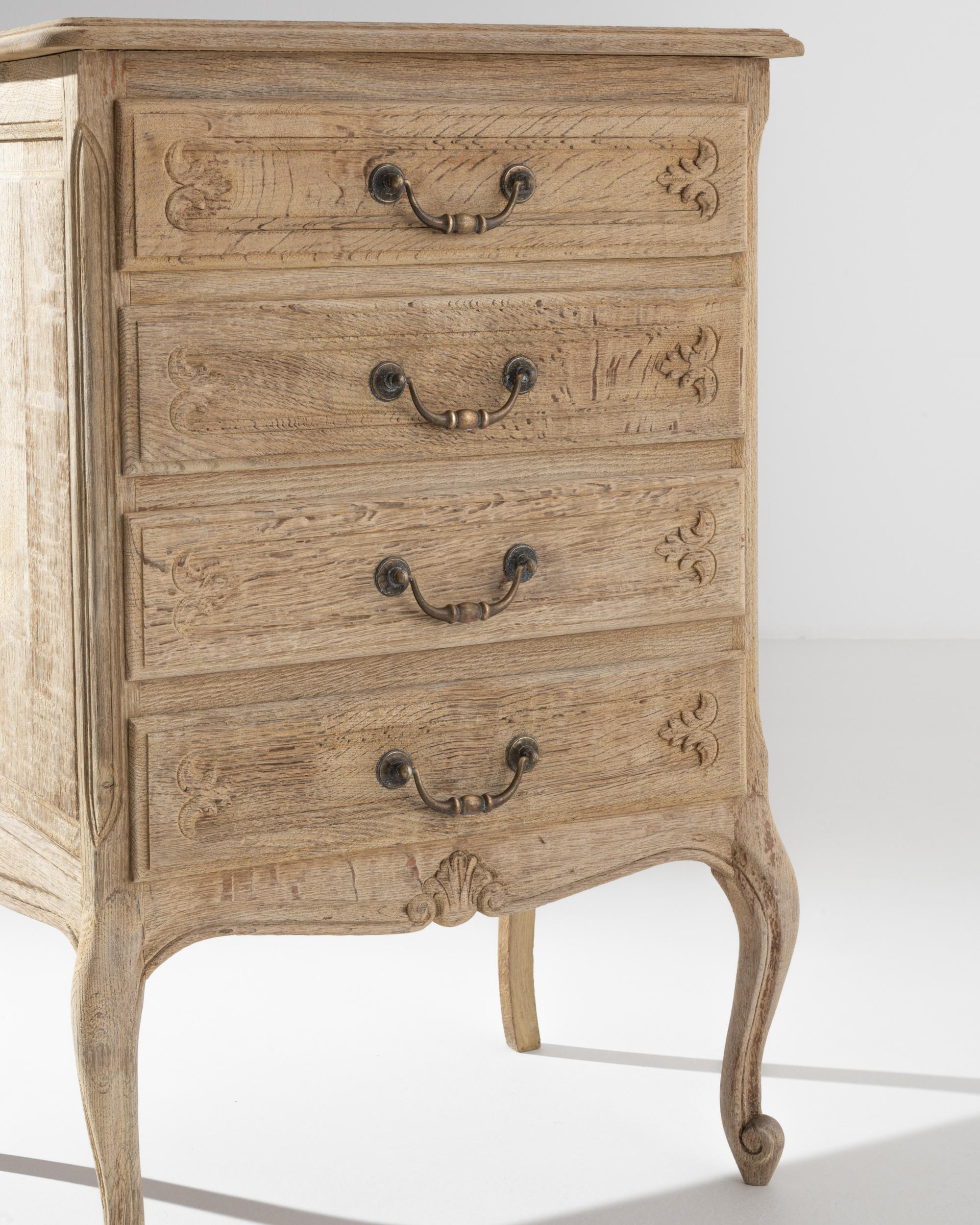 20th Century, French, Bleached Oak Chest of Drawers 5