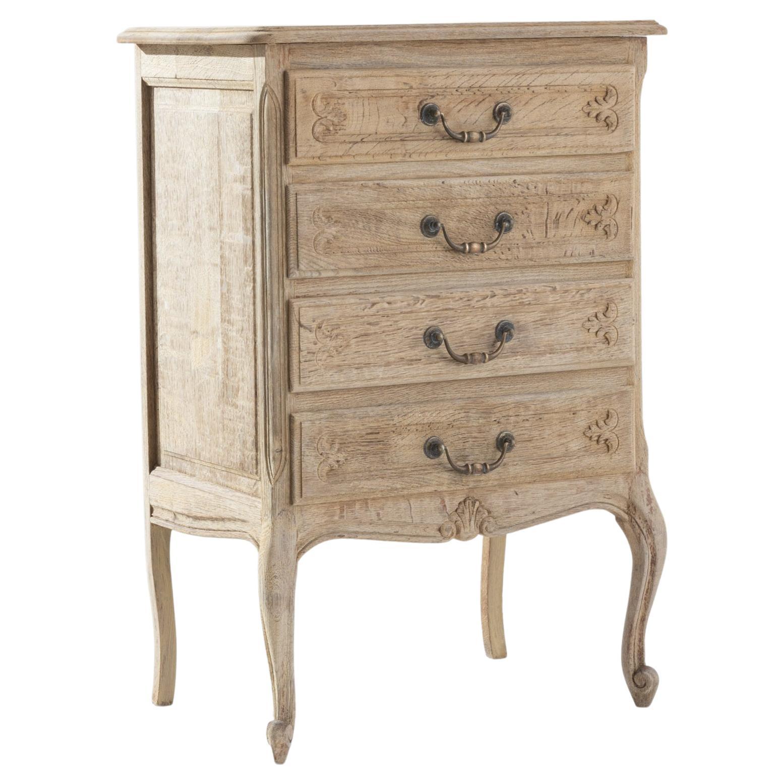 20th Century, French, Bleached Oak Chest of Drawers