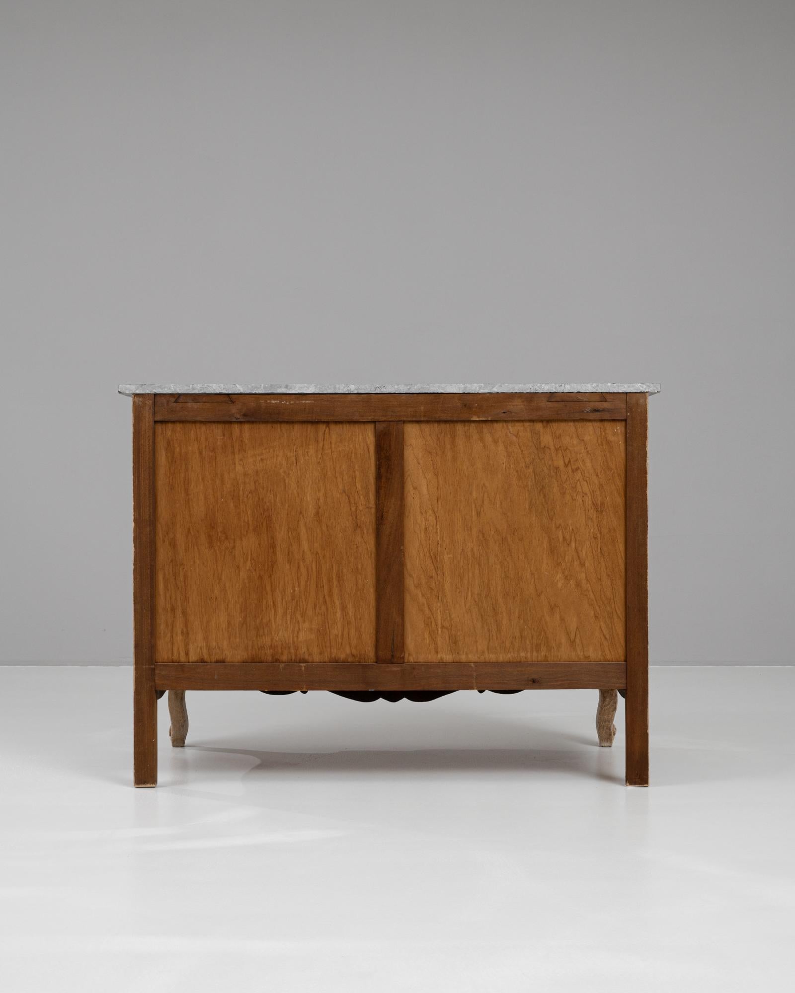 20th Century French Bleached Oak Chest Of Drawers With Marble Top 10