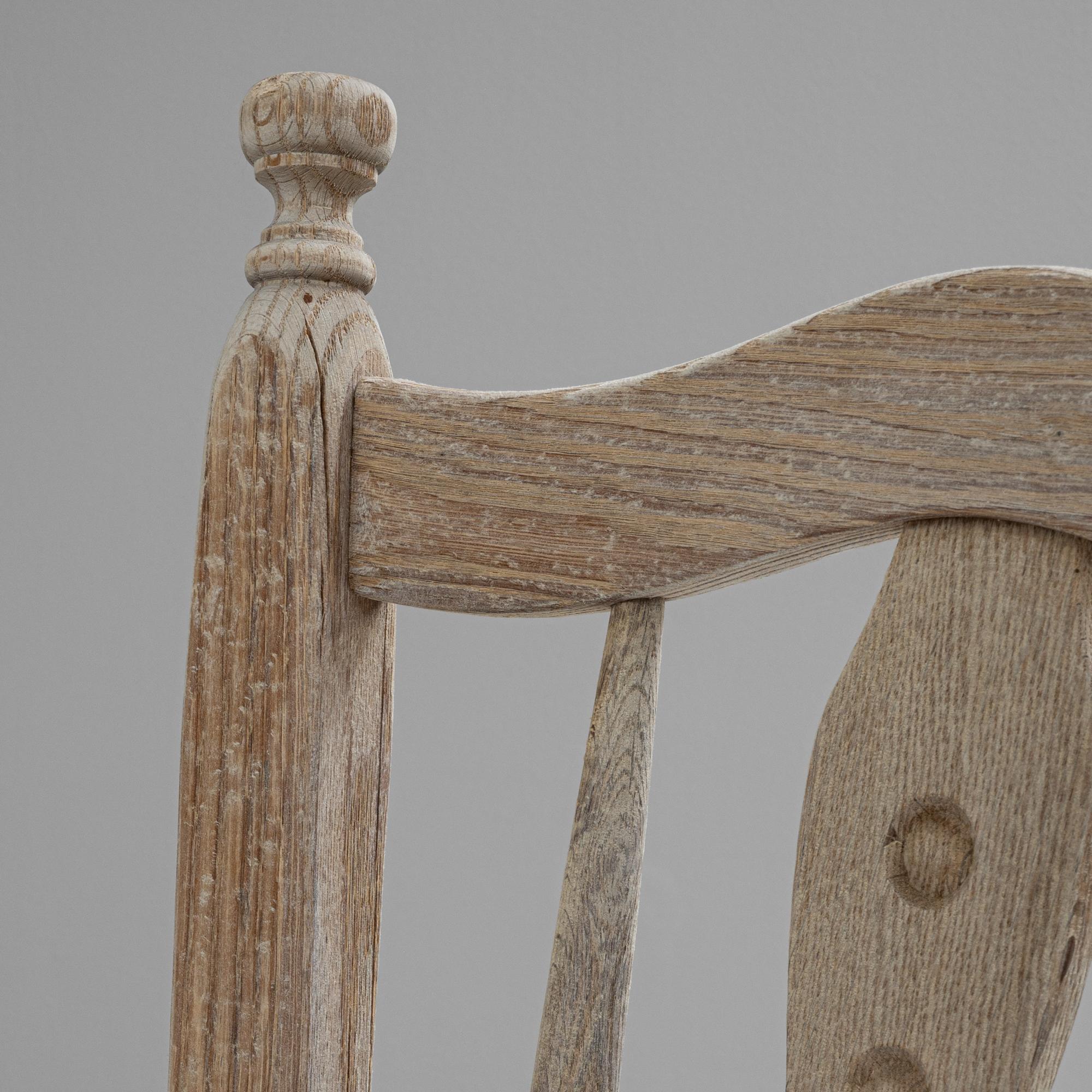 Quercia Sedie da pranzo francesi in Oak sbiancato del XX secolo, set di 6 pezzi in vendita