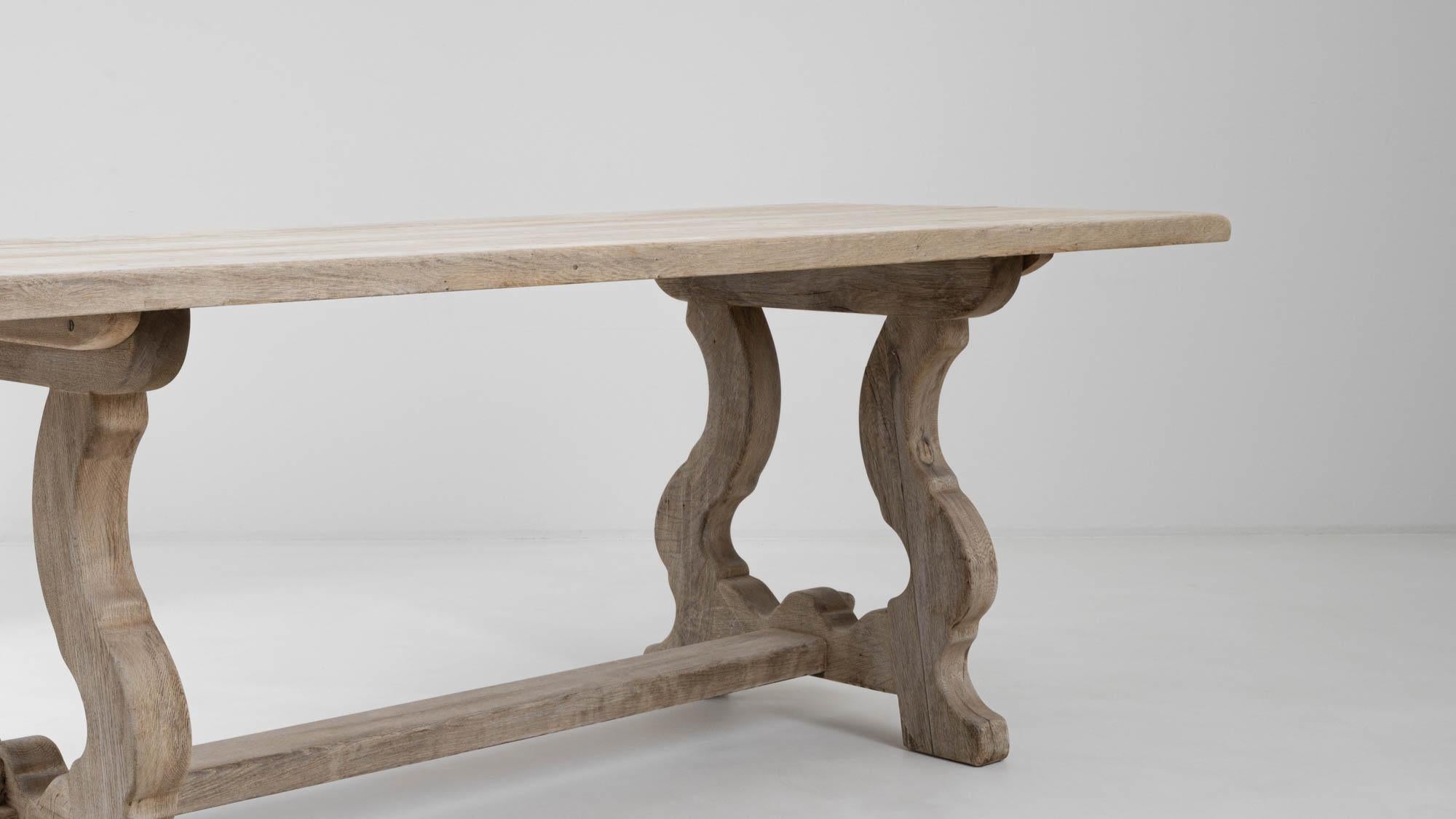 20th Century French Bleached Oak Dining Table 3