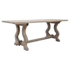 20th Century French Bleached Oak Dining Table