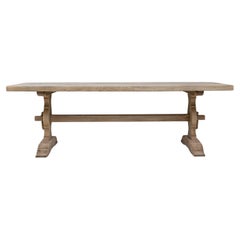 20th Century French Bleached Oak Dining Table
