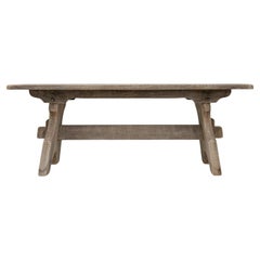 Table de salle à manger en Oak Oak blanchi du 20ème siècle