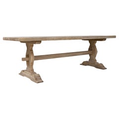 20th Century French Bleached Oak Dining Table