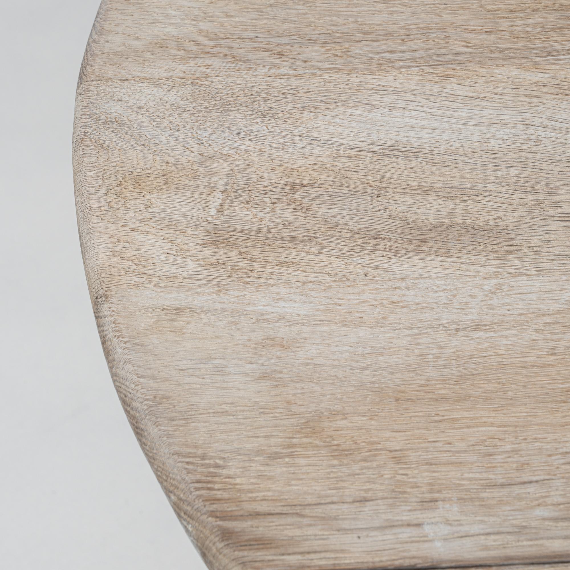 20th Century French Bleached Oak Drop Leaf Table 11