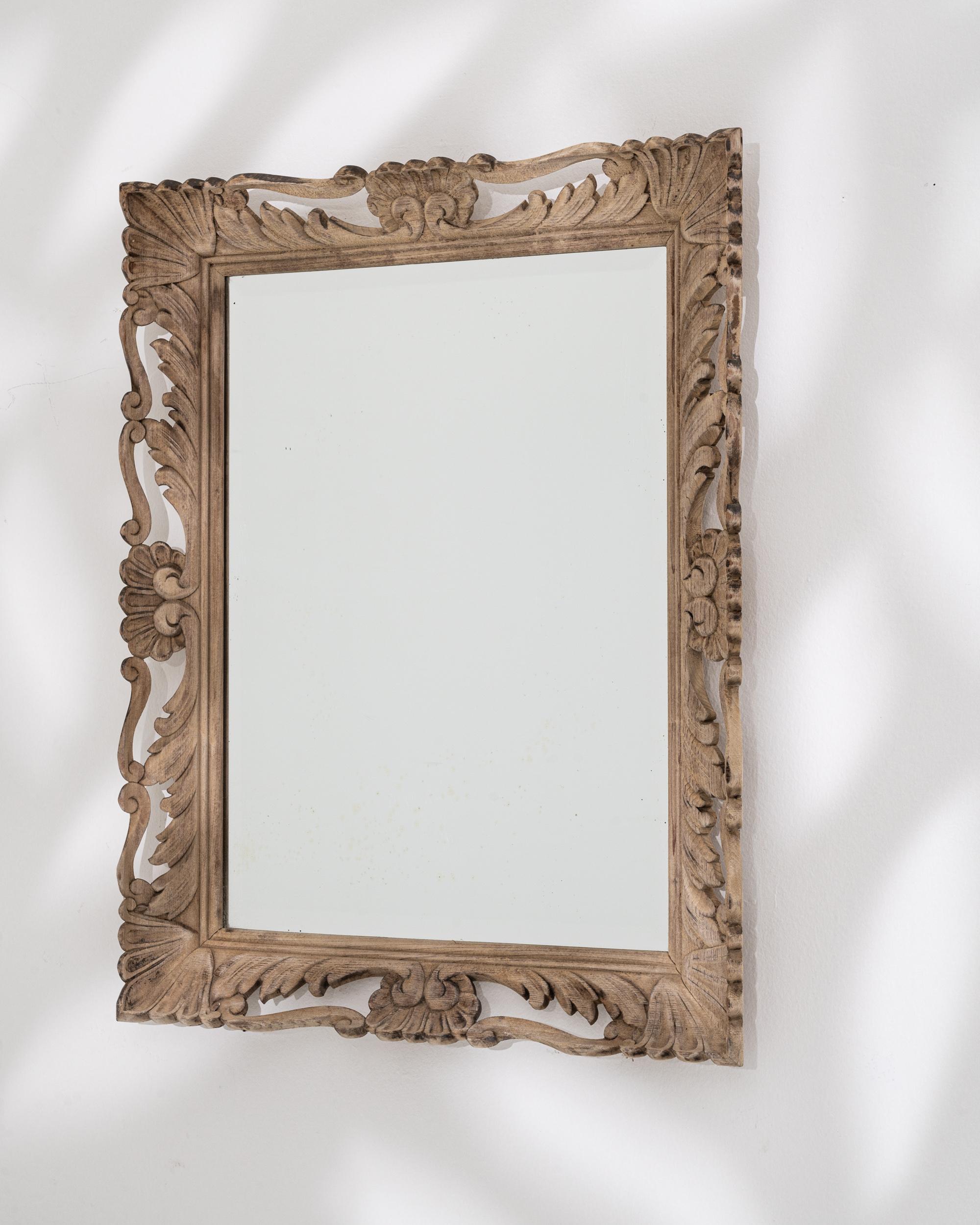 20th Century French Bleached Oak Mirror 3