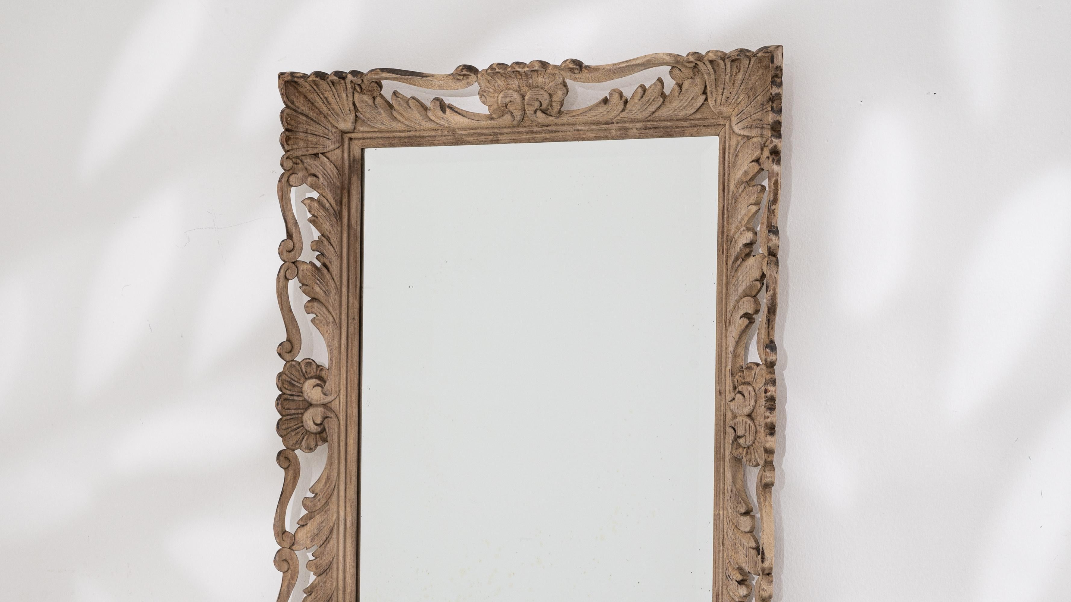 20th Century French Bleached Oak Mirror 4