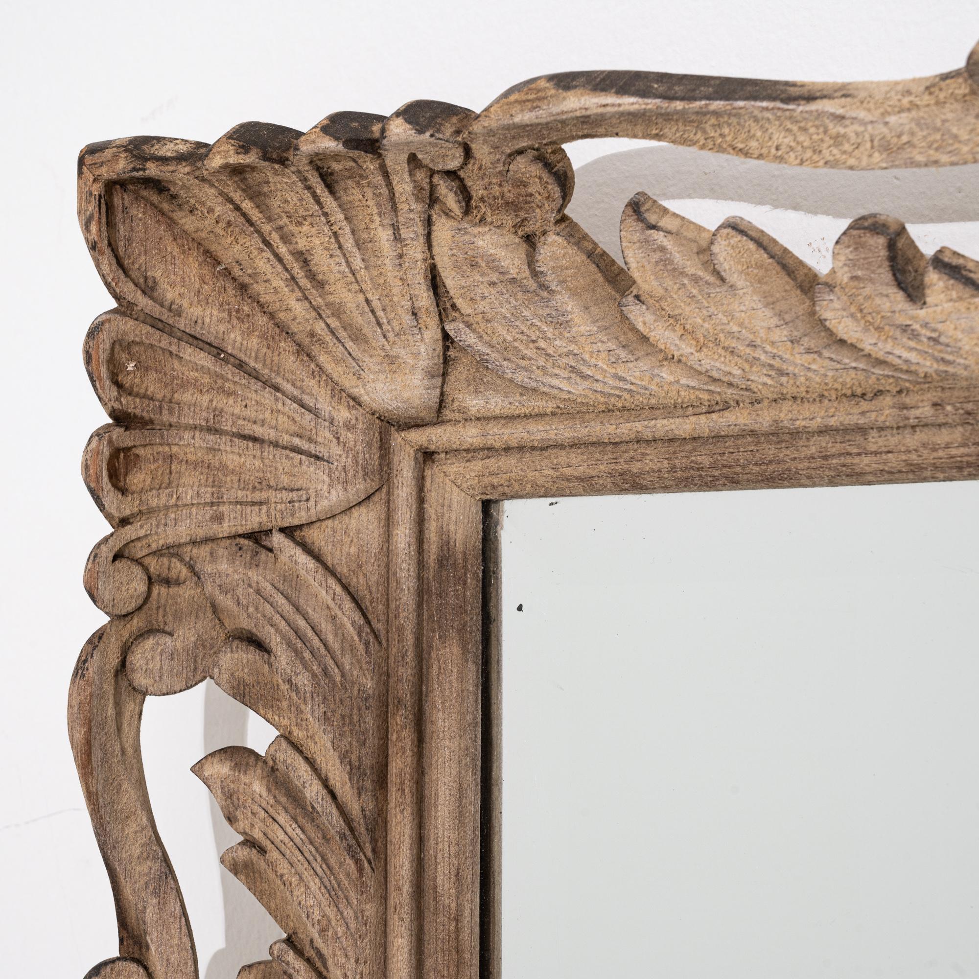 20th Century French Bleached Oak Mirror 5