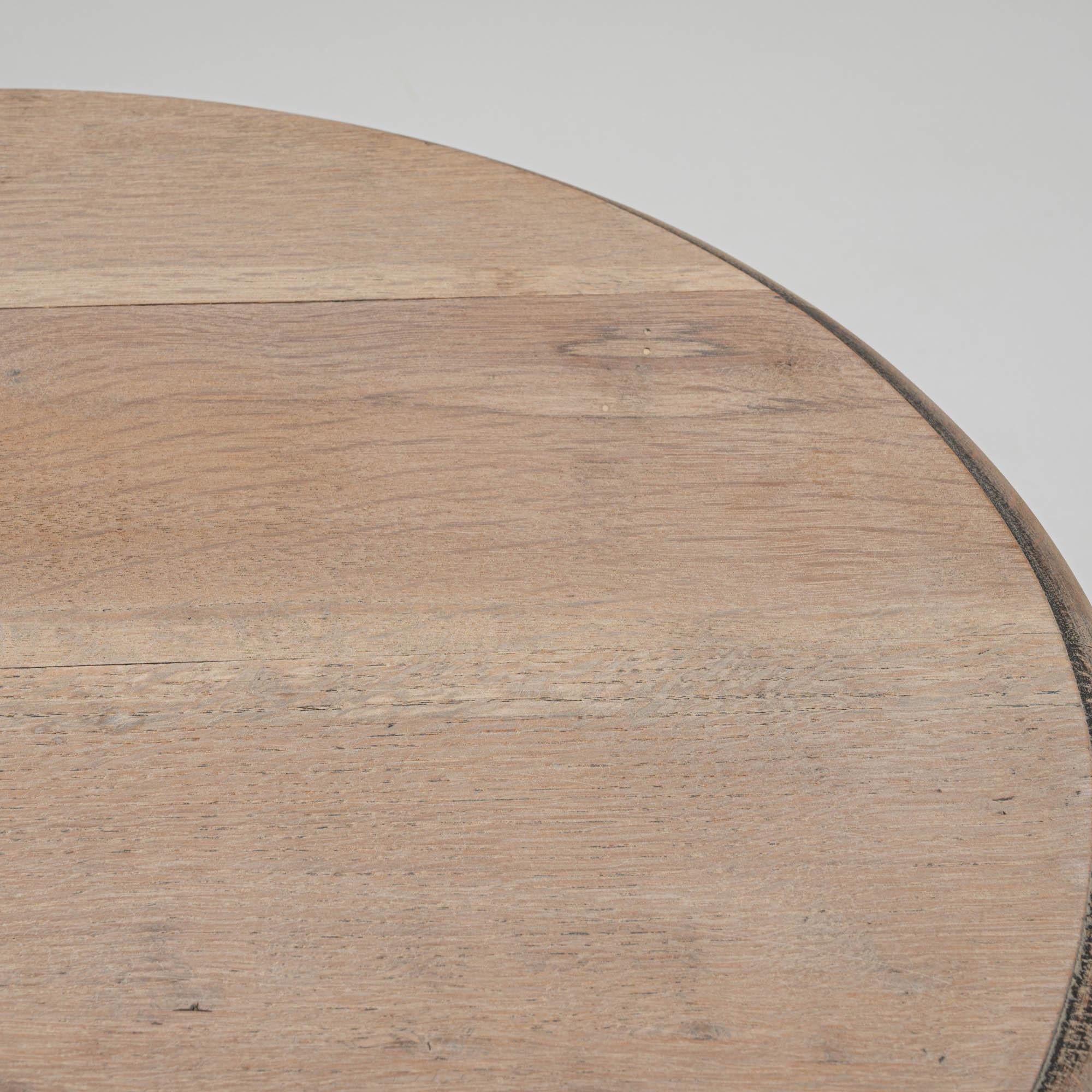 20th Century French Bleached Oak Side Table For Sale 2