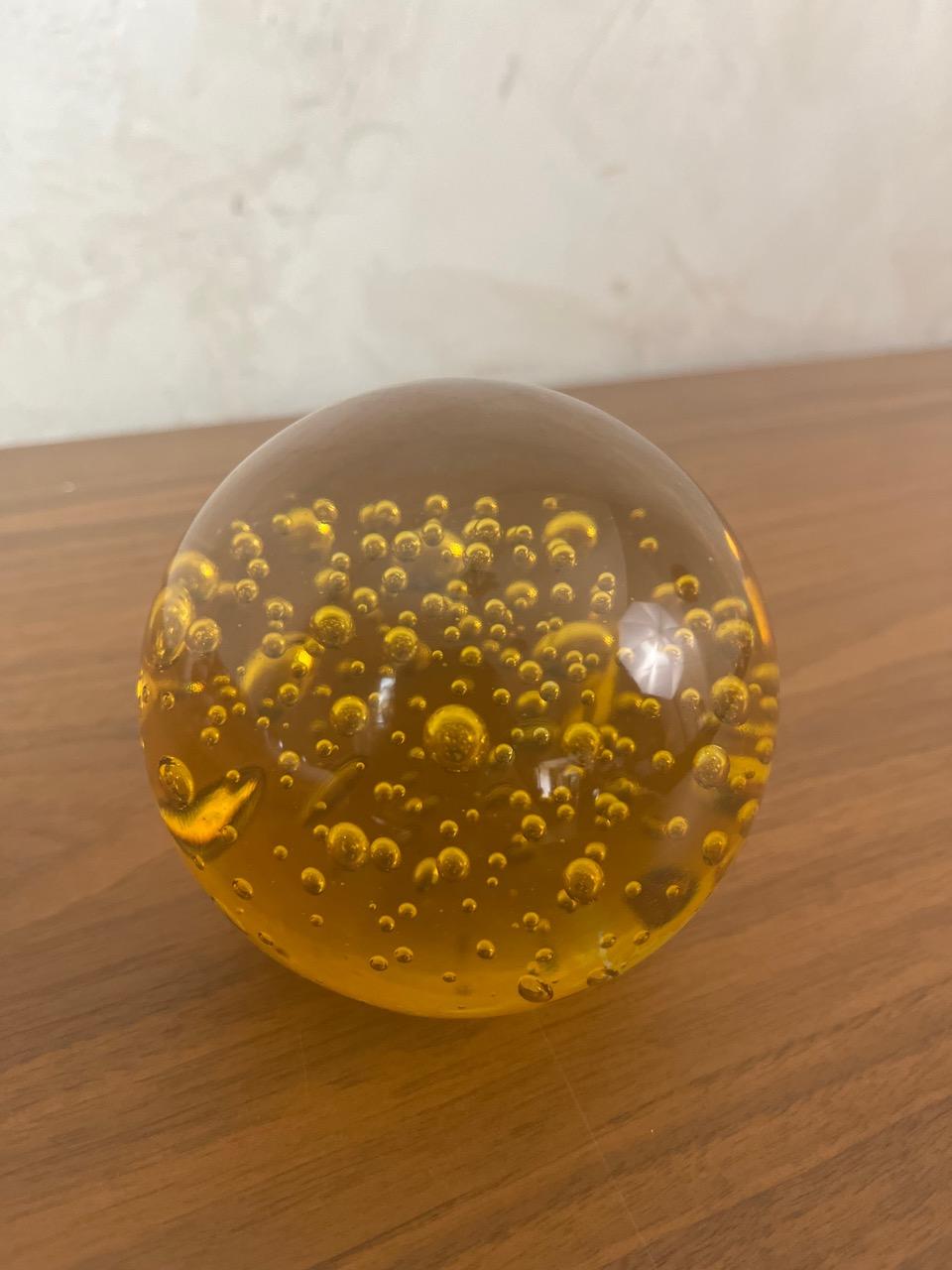 Late 20th Century 20th century French Blown Glass Paperweight, 1980s For Sale