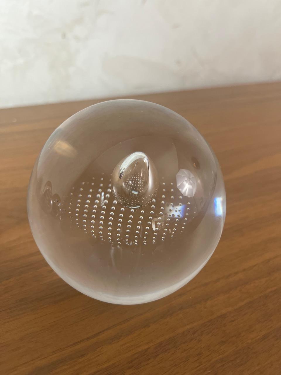 20th century French Blown Glass Paperweight, 1980s For Sale 2