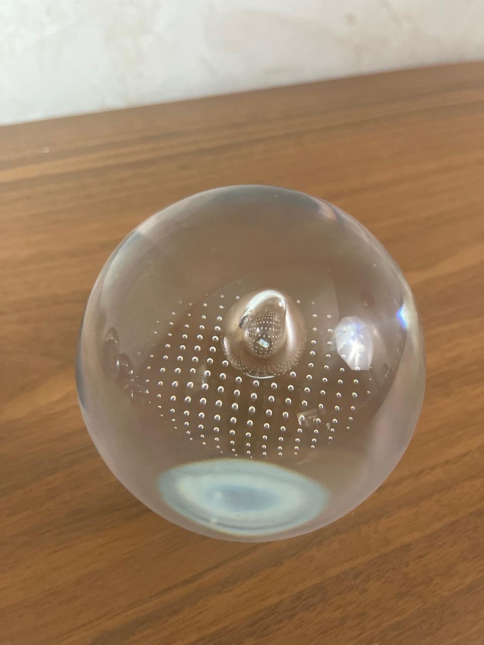 20th century French Blown Glass Paperweight, 1980s For Sale 3
