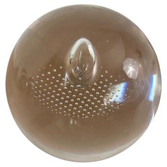 20th century French Blown Glass Paperweight, 1980s