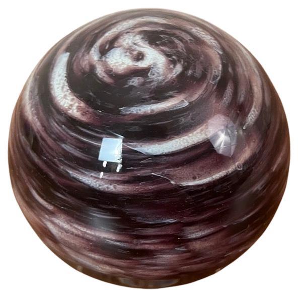 20th century French Blown Glass Paperweight, 1980s