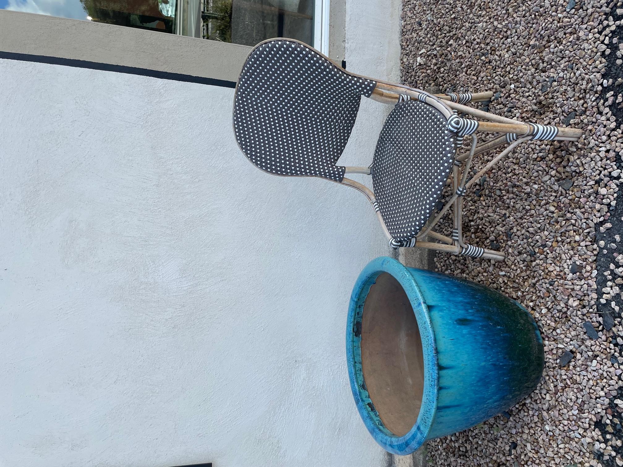 20th century French Blue Ceramic Flower Planter 8