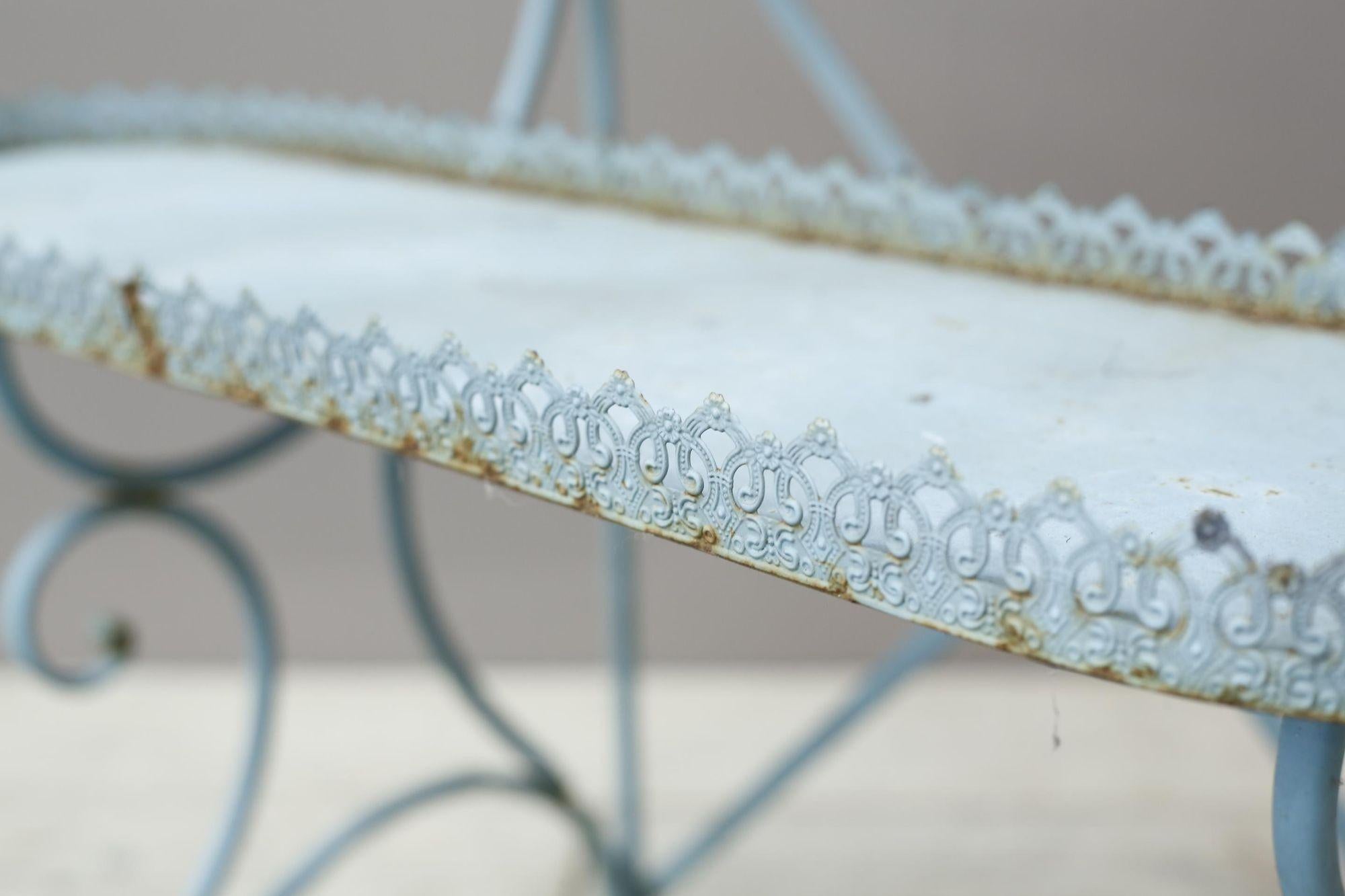 Metal 20th century French blue painted flower stand