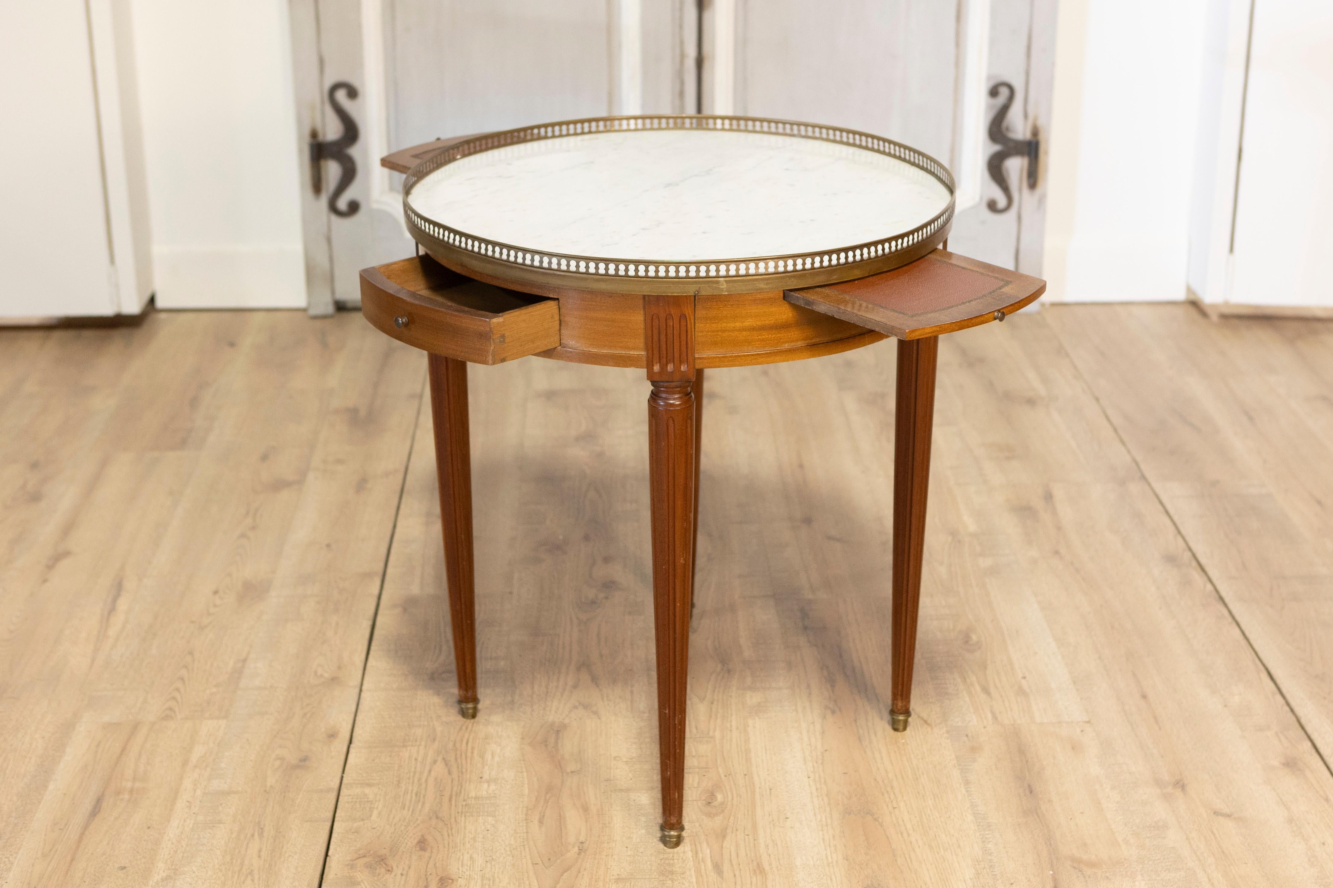 Marble 20th Century French Bouillotte Table For Sale