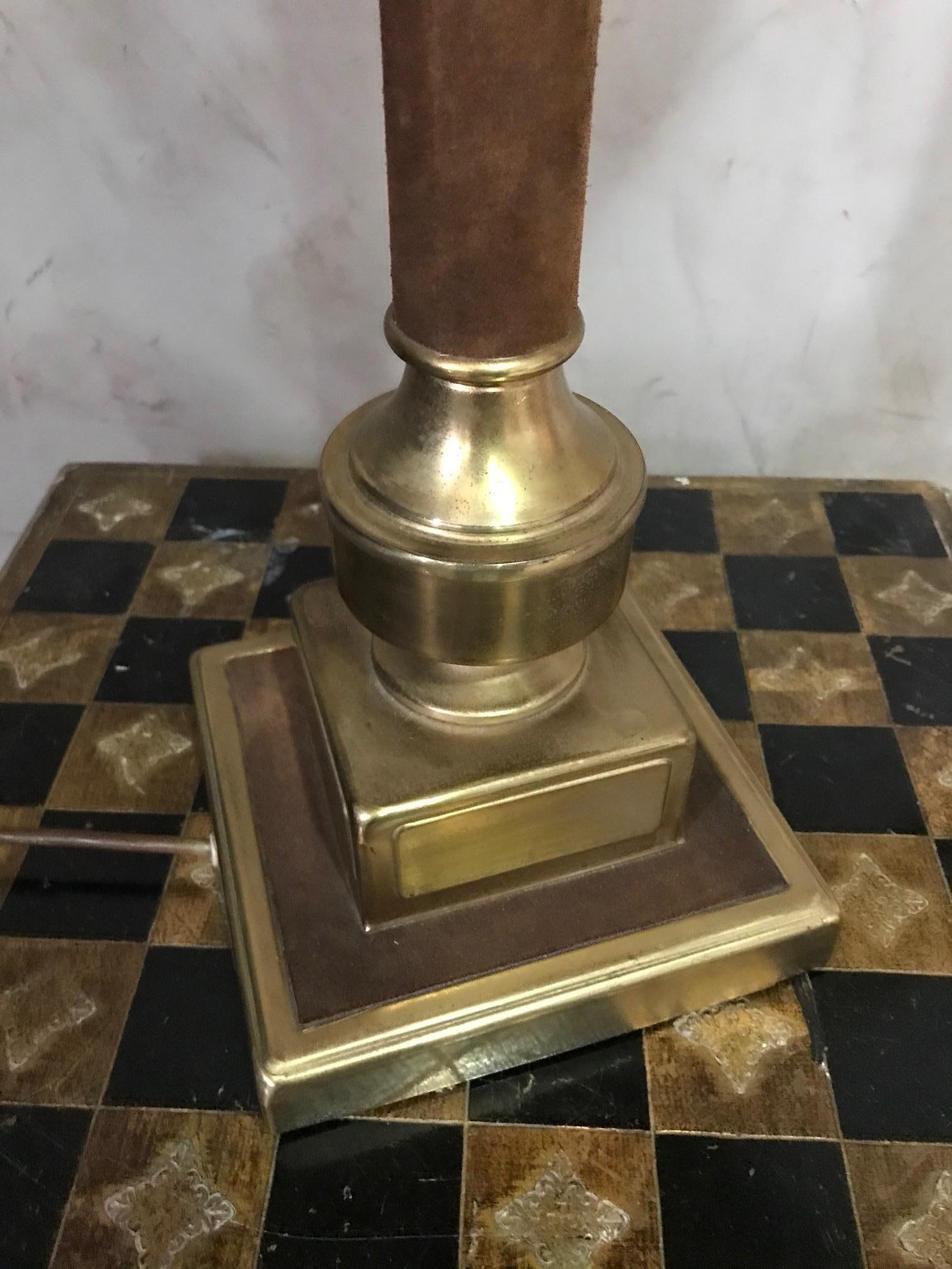20th Century French Brass and Ferns Table Lamp, 1970s 2