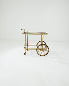 20th Century French Brass and Glass Bar Cart