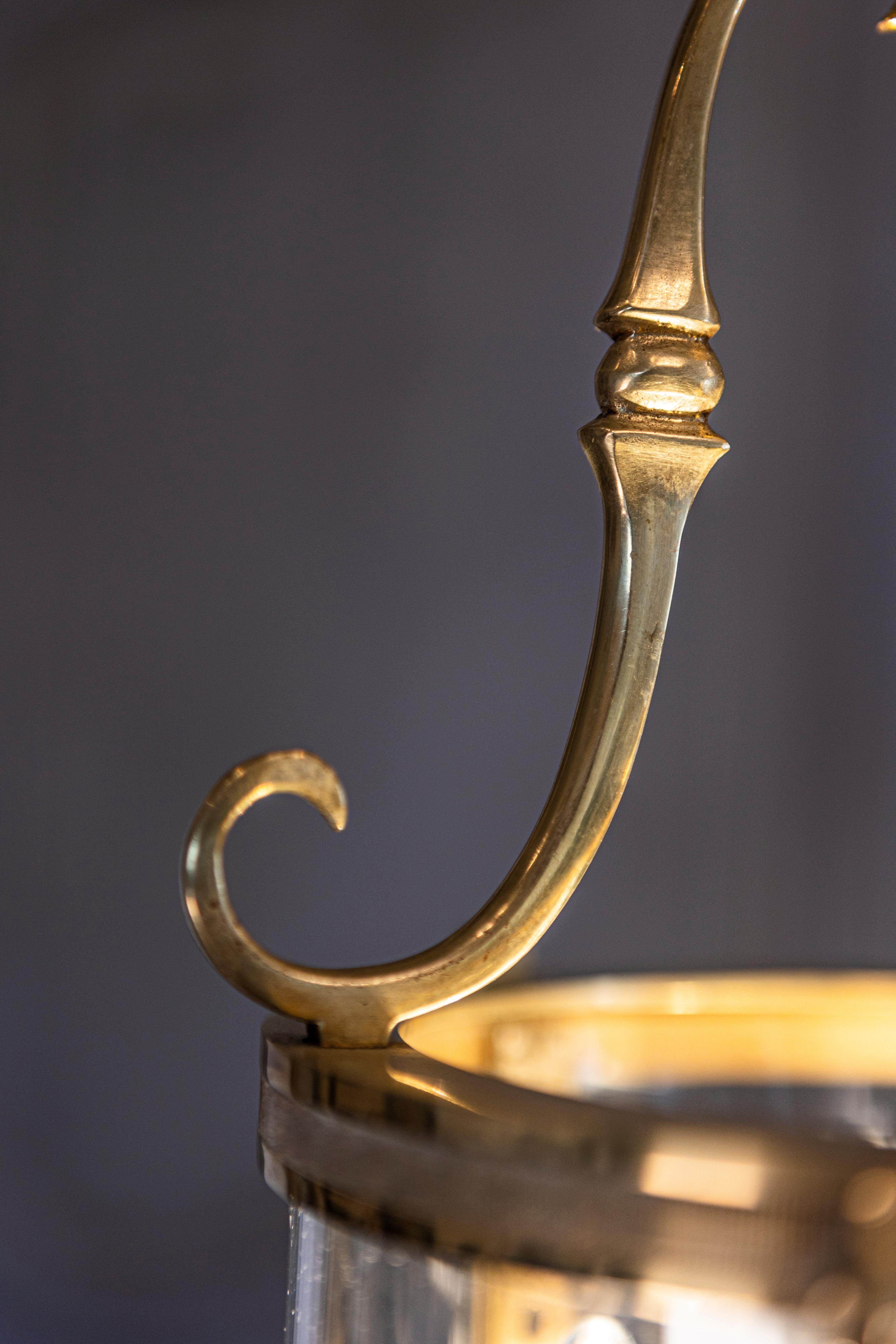 Lanterne en laiton et verre du 20e siècle en vente 4