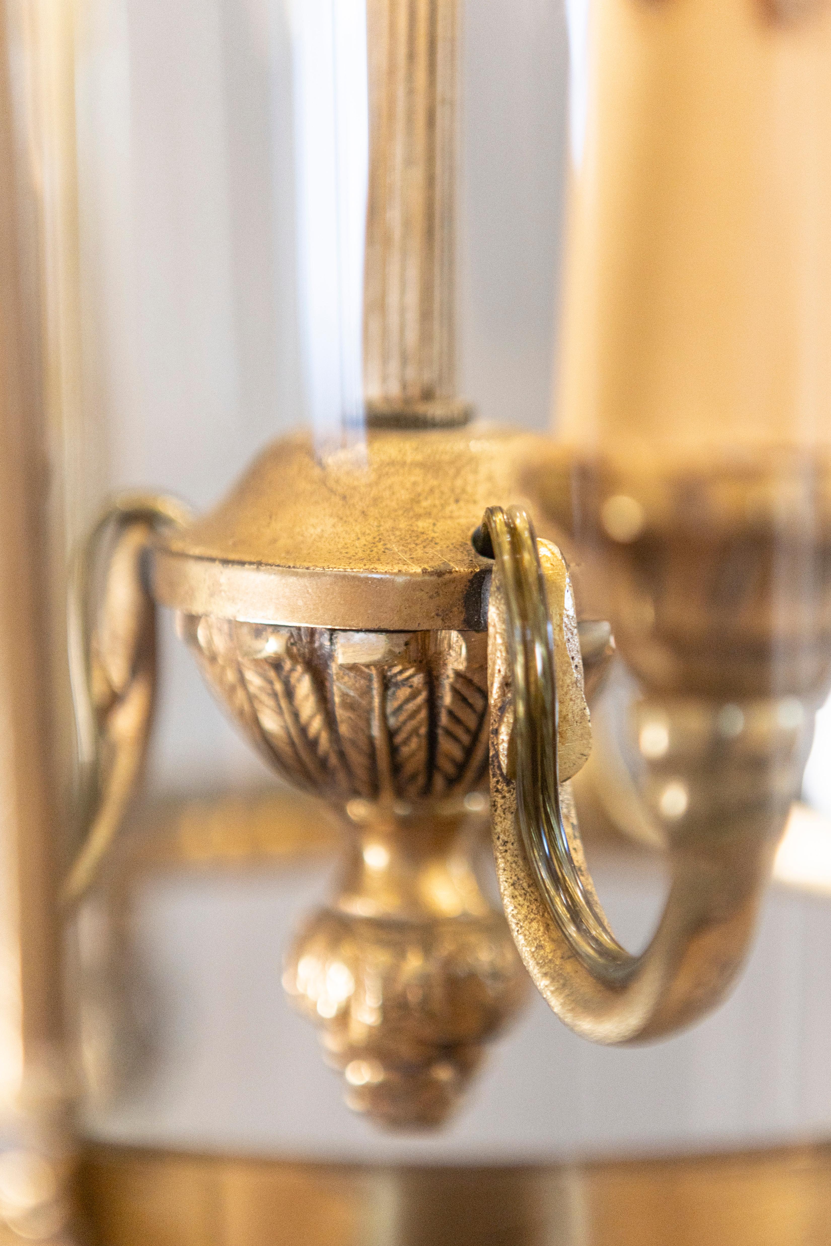 Lanterne en laiton et verre du 20e siècle en vente 8