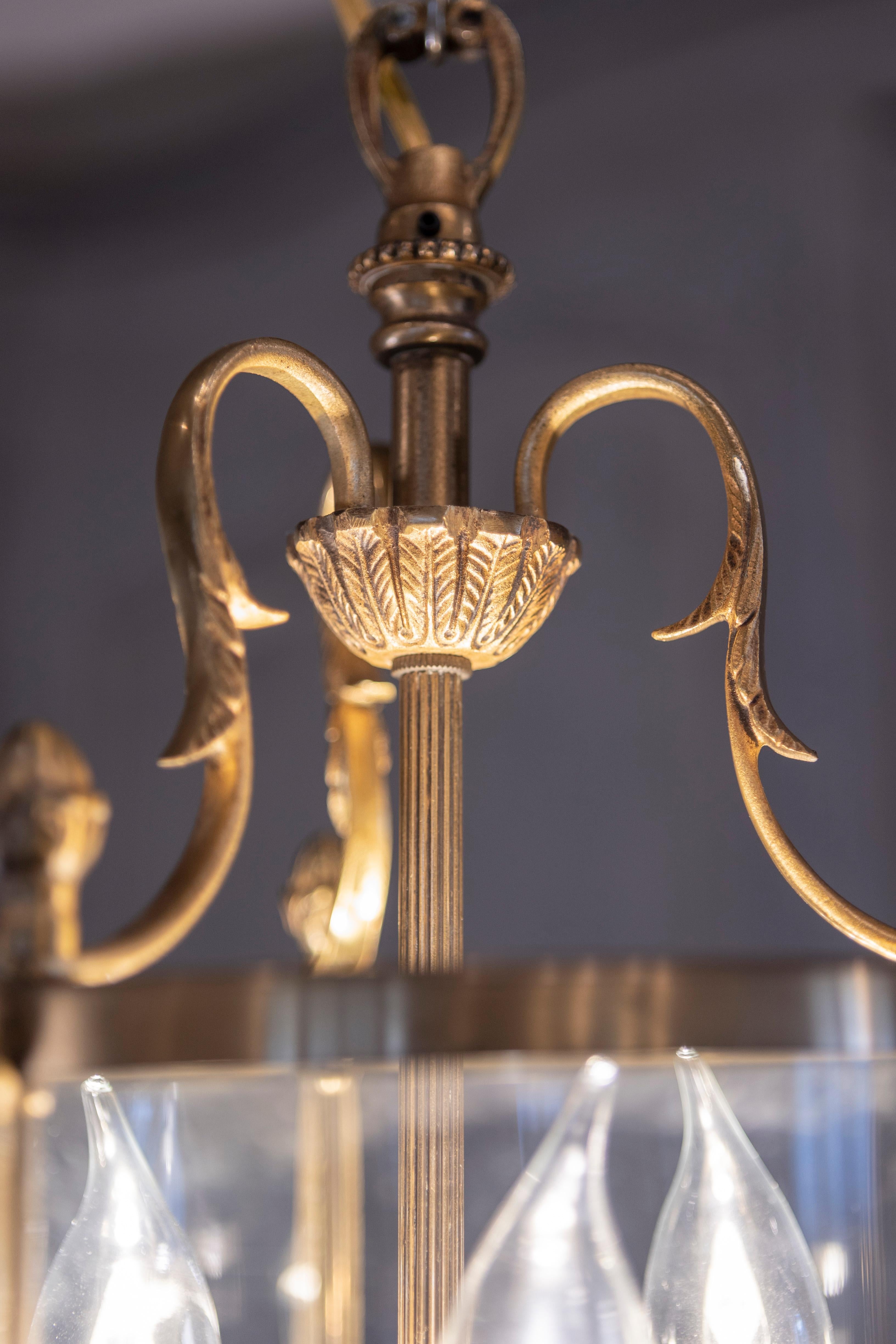 Lanterne en laiton et verre du 20e siècle en vente 10
