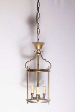 20th Century French Brass and Glass Lantern