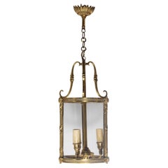 20th Century French Brass and Glass Lantern
