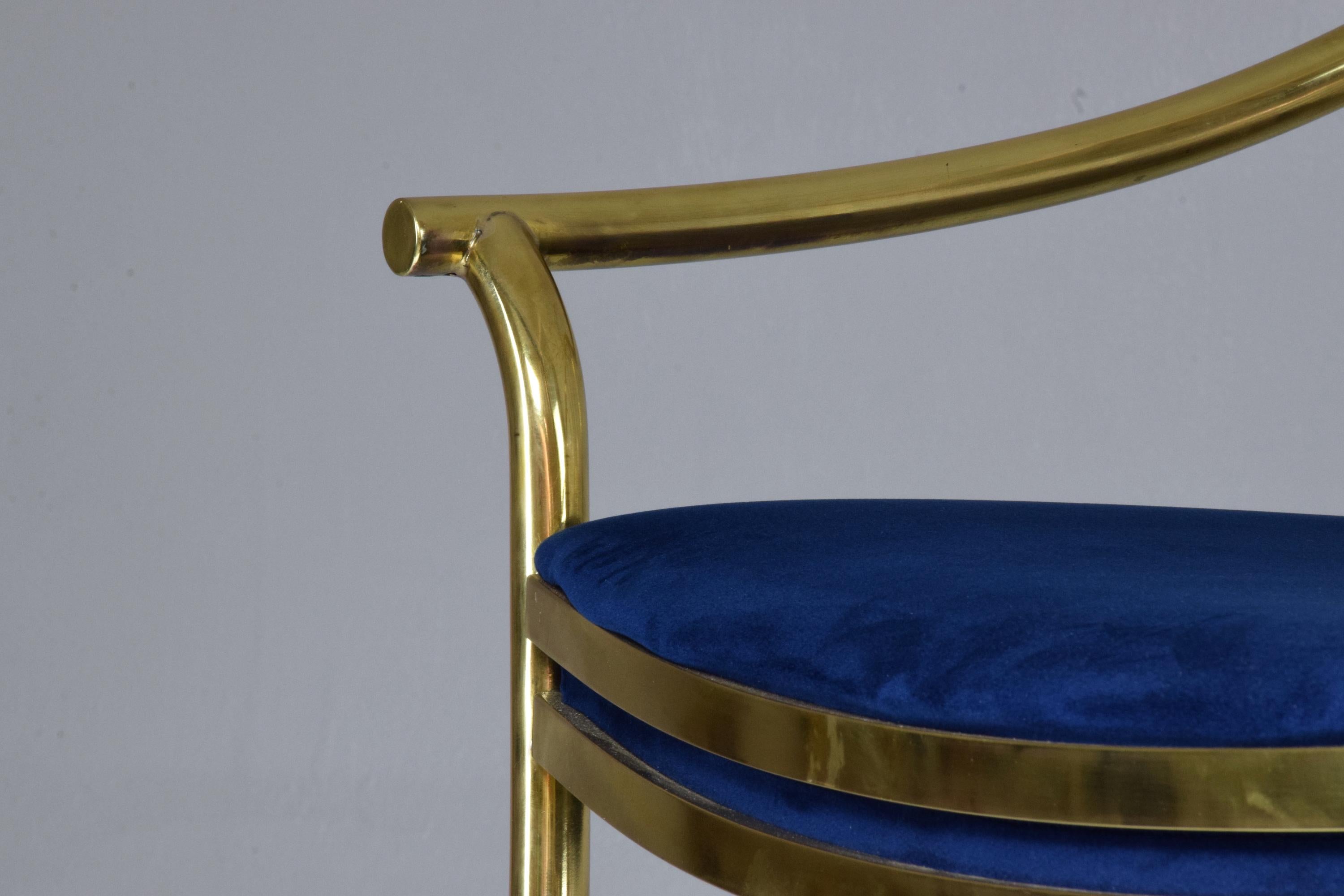 20th Century Italian Vintage Brass Armchair, 1970-1980 For Sale 10