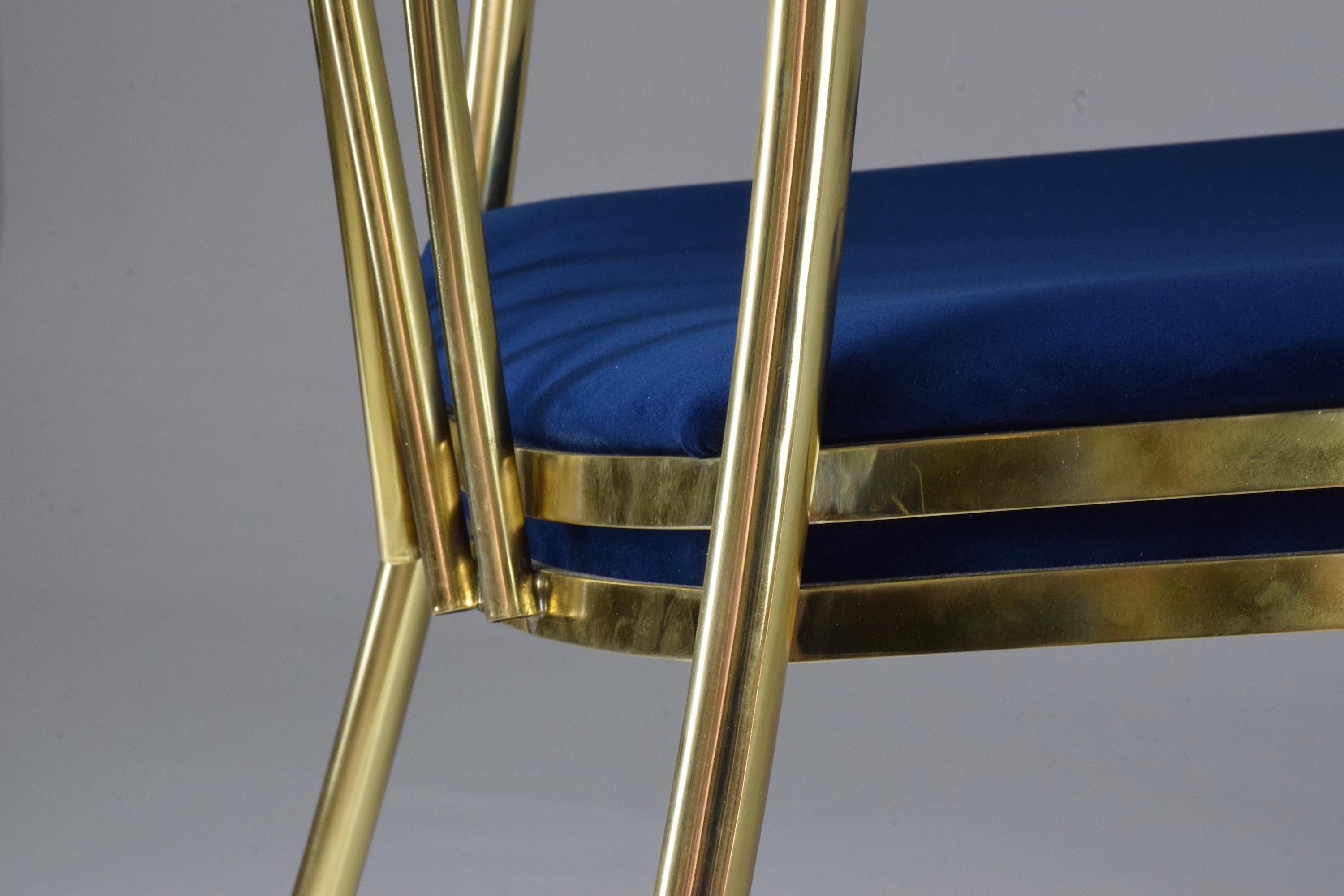 20th Century Italian Vintage Brass Armchair, 1970-1980 For Sale 15