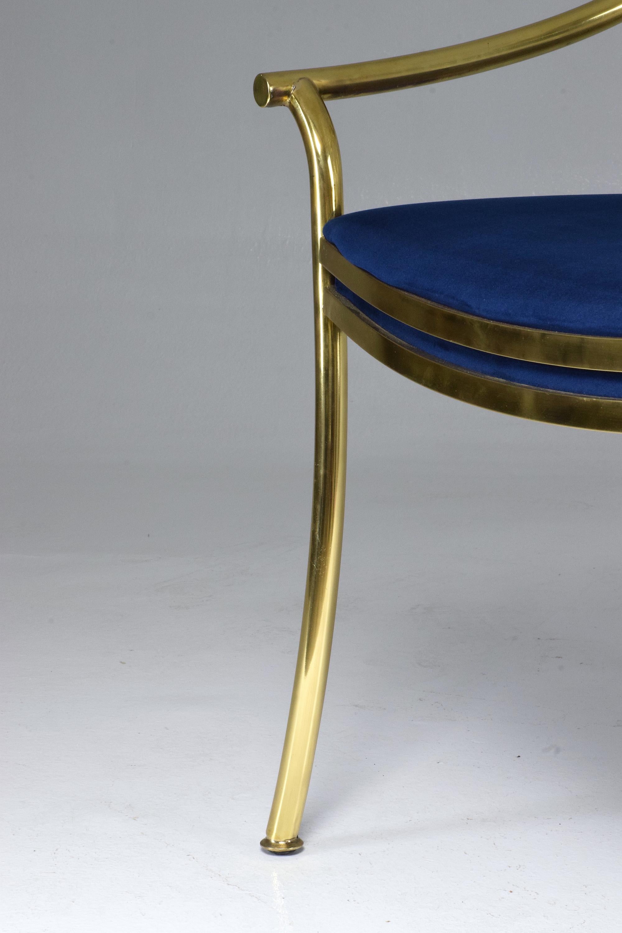 20th Century Italian Vintage Brass Armchair, 1970-1980 For Sale 4