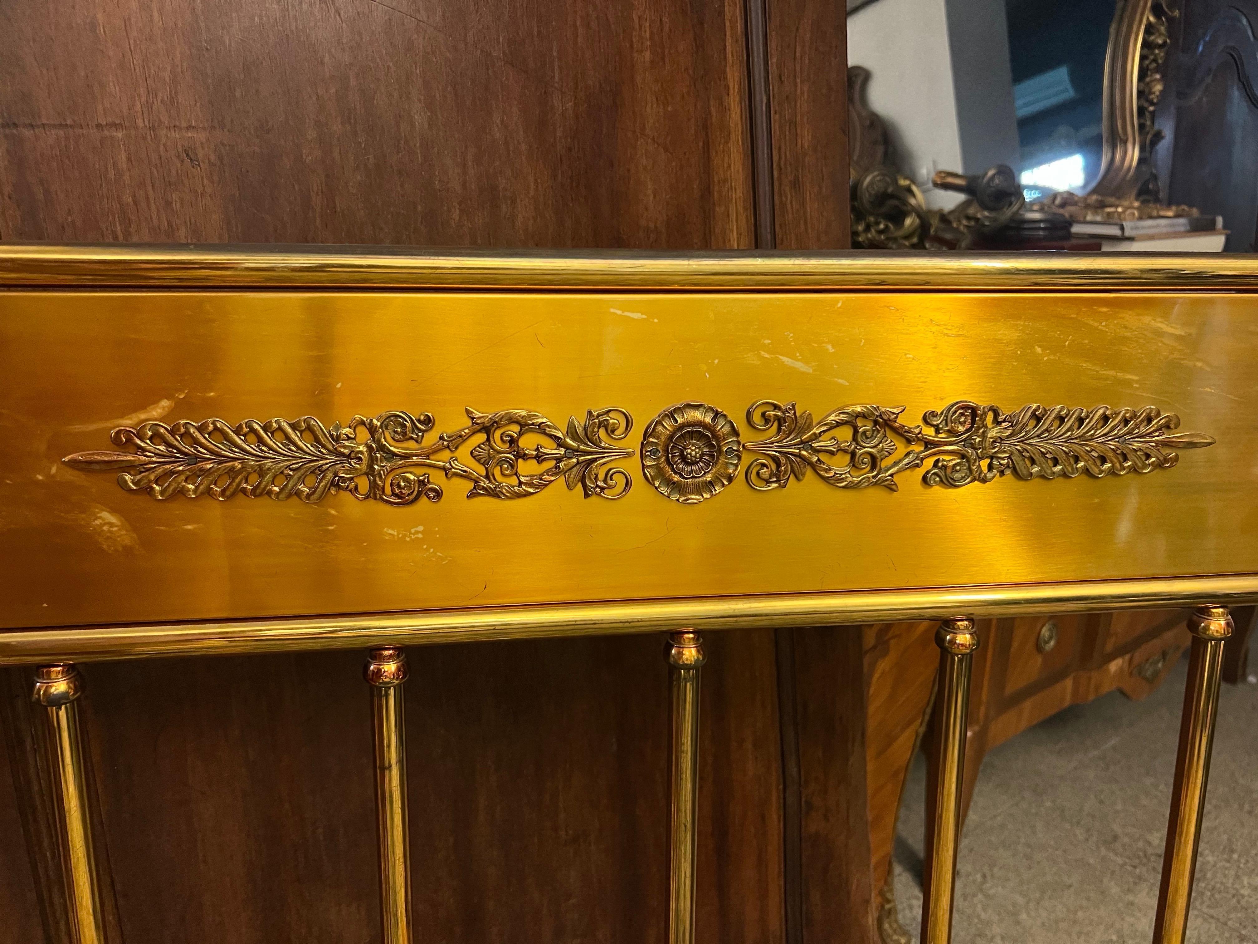 20th Century French Brass Bed Frame Parts by Albert Will For Sale 5