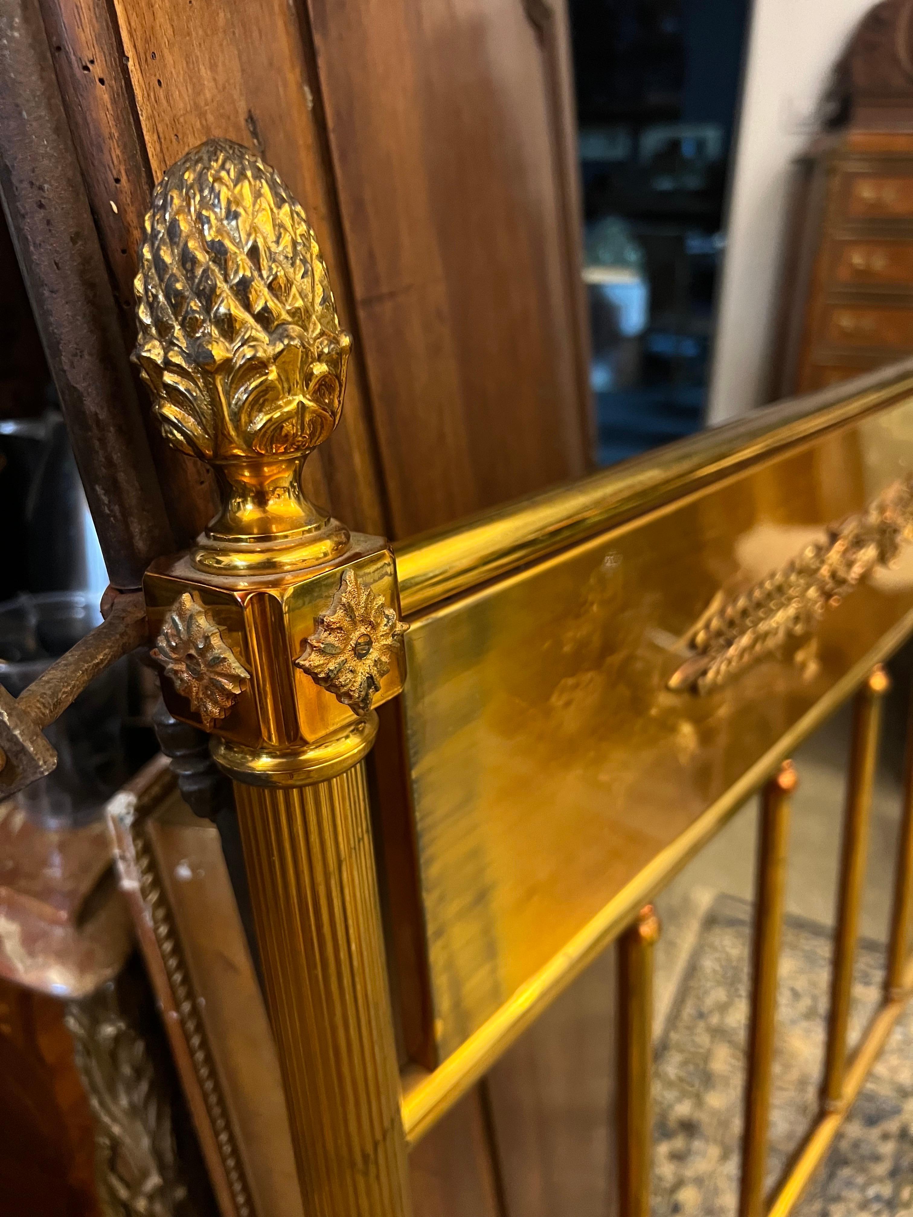 20th Century French Brass Bed Frame Parts by Albert Will For Sale 6